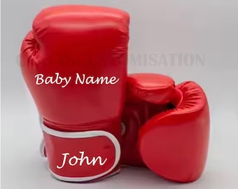 Personalized Kids Boxing Gloves, Custom Name Youth Training Gloves