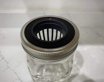 2" Inch Net Pot Adapter for Wide Mouth Mason Jars | Kratky Gardening