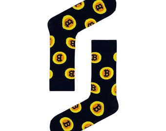 Bitcoin Crew Socks | Crypto Gift, Unisex Novelty Design