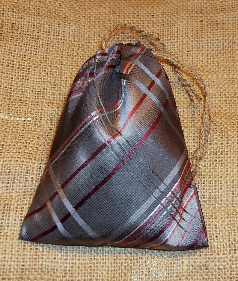Grey /& Pink Tie Pouch