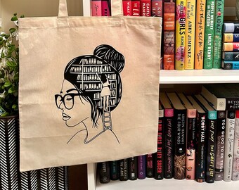 Buchtasche - Buchtasche, Einkaufstasche, Büchertasche, Buchliebhaber, Buchliebhaber, Büchermädchen, Büchertasche, Buchgeschenk, Geschenk für Leser, Booktok Merch