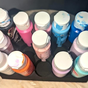Paint Organizer,  Holds 12 Bottles, Compact & Stylish Storage Solution for Craft Paints, 3d printed, Crafting made easy, Artist organizer