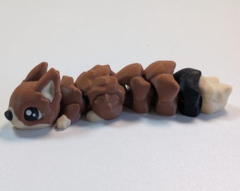Articulated Squirrel Fidget Toy – 3D Printed Woodland Animal Desk Pet, Stress Relief Tool