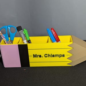 Personalized Pencil Teacher Gift | Desk Organizer & Pen Holder | Custom Name Classroom Decor | Back to School Teacher Appreciation