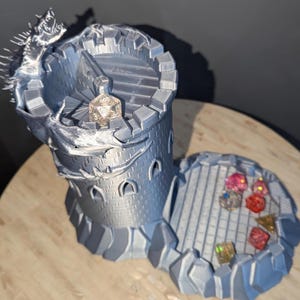 Dragon Castle Dice Tower Epic 3D Printed Roller for D&D  Fantasy Castle Roller for Tabletop Adventures Dice Tower Castle  Gamer Gift