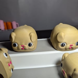 3D Printed Articulated Pug Fidget Toy: Squishy Desk Buddy