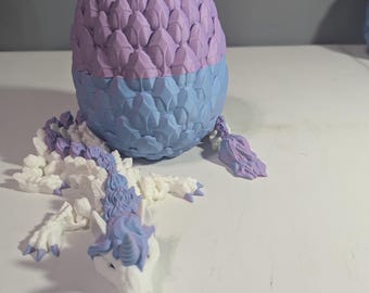 Unicorn Dragon Articulated 3D Printed Fantasy Creature Multi-Joint Mythical Hybrid  Horn Magical Display