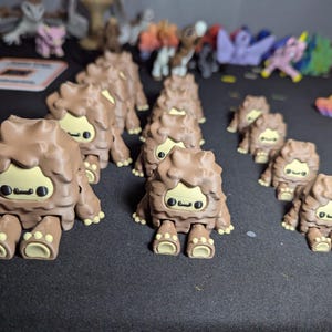 Cute Bigfoot Figurine – 3D Printed Sasquatch Creature in Multiple Sizes- Mini Bigfoot Toy- Tiny Bigfoot Family