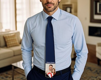 Custom Photo Tie for Father’s Day Gift, Custom Picture Tie for Dad,  Personalized Tie with Kids' Faces, Personalized Neck Tie, Gift for Dad