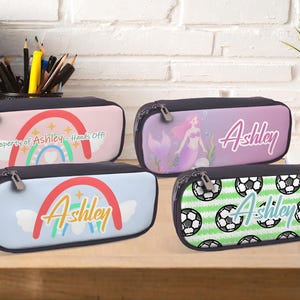 Personalized Pencil Pouch, Custom Name Pencil Bag, Back to School Gift for Kids, Cute School Supplies Pouch, Girl Boy Classroom Organizer