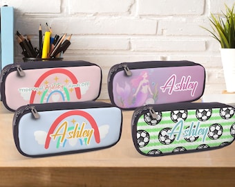 Personalized Pencil Pouch, Custom Name Pencil Bag, Back to School Gift for Kids, Cute School Supplies Pouch, Girl Boy Classroom Organizer
