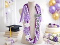 Personalized Tri-Color Graduation Lei, Custom Double Braided Ribbon Lei, Class of 2026 Grad Gift, Graduation Party Decor, Grad Accessory
