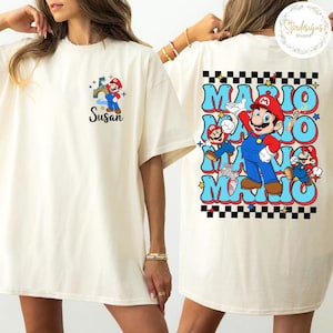 Two-Sided Super Mario Epic Universe Shirt, Mario Luigi Princess Peach Epic Universe Family Shirt, Epic Family Vacation 2025 Shirt