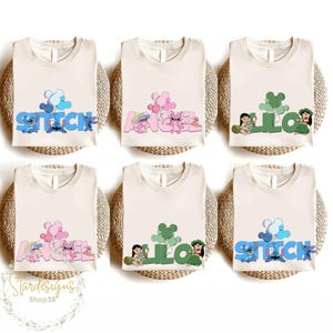 Mickey Shape Balloon Lilo and Stitch AngelShirt, Disney Lilo, Stitch, Angel Matching Tee, Disney Cute Shirt, Stitch 2025 Shirt
