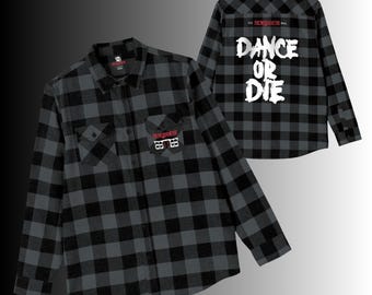 Mayhem Dance Or Die Plaid Flannel Shirt, Black Checkered Lumberjack Style