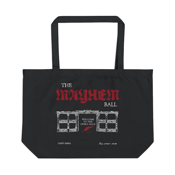 Organic Cotton Eco Tote Bag: Mayhem Ball Opera Haus Graphic Design