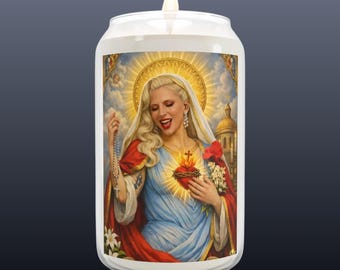 Vela de soja Super B Santa Mother Monster de 13.75 oz / Mayhem, estrella pop angelical, regalo de pequeño monstruo