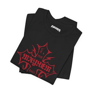 Mayhem Tarot Red Cross T-Shirt: Pop Concert Tour Tee, Unisex Bella Canvas image 4