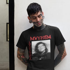 Mayhem Tshirt, Blurry Face Red Font Design Tee, Little Monsters Shirt, Pop Music Lover Shirt, Gift for Little Monster, Mayhem Shirt