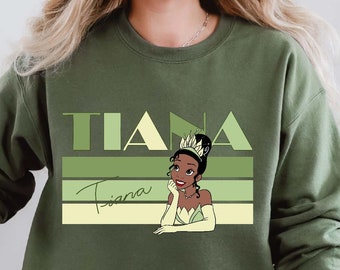 Retro Disney Princess Tiana Sweatshirt, Family Trip Shirt