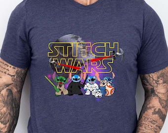 Stitch Star Wars Shirt, Comfort Colors Disney Stitch Shirt, Funny Stitch Shirt, Star Wars Gift, Matching Starwars Shirts, Disney World Shirt