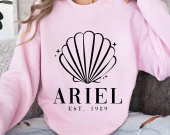 Little Mermaid Sweatshirt: Ariel Design - Soft Cotton Blend