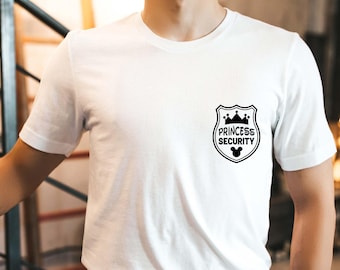 Camiseta de seguridad de princesas Disney Comfort Colors®, camiseta de seguridad para papá, regalo para papá, camiseta de Disney World, regalo para el día del padre, regalo para novio