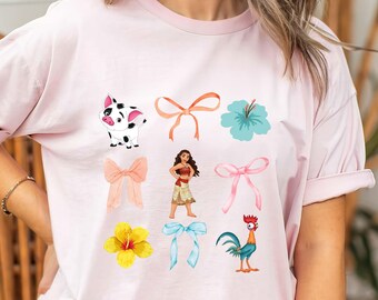 Moana Characters T-Shirt, Pua, Hei Hei, Matching Family Shirt