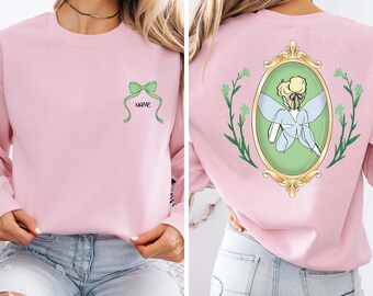 Custom Tinkerbell Sweatshirt, Vintage Tinkerbell Fairy Coquette Mirror Crewneck, Magical Kingdom Hoodie, Disney Girls Trip Sweatshirt