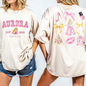Sleeping Beauty Shirt, Two sided Princes Aurora Coquette Comfort Colors Shirt, Magic Kingdom Shirt, Disney Girls Trip Tee, Disneyland Shirt