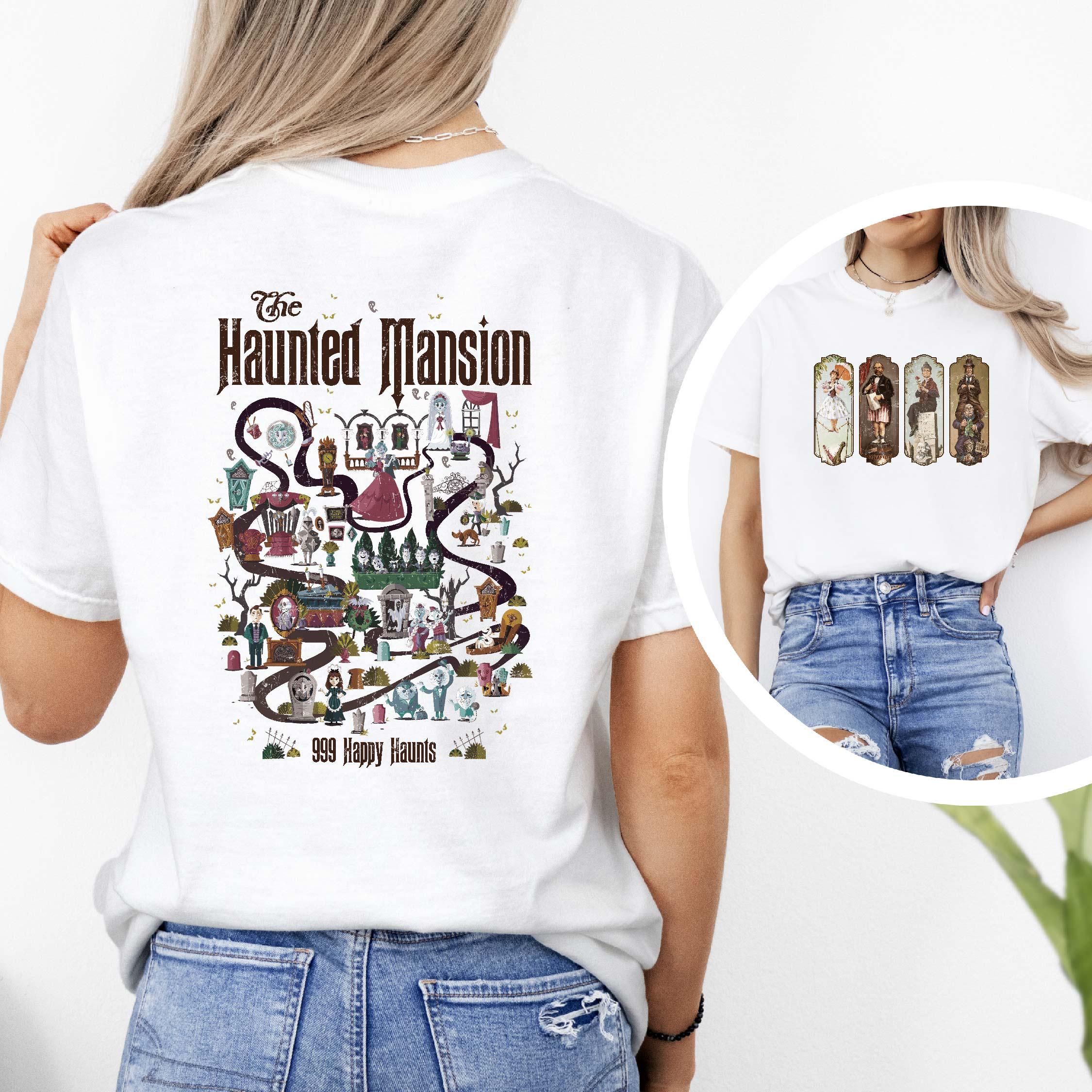 The Haunted Mansion Map Shirt, Gift for Mom Shirt, Retro The Haunted Mansion Map, Stretching Room Shirt, Disney Halloween Shirt Disney Trip