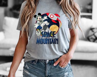 Comfort Colors® Space Mountain Shirt, Mickey T-Shirt, Disney Shirt, Disneyland Shirt, Mickey Mouse Shirt, Disney Vacation Shirt, World Tour