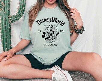 Mickey and Friends Disney World Orlando 1971 Comfort Colors Shirt