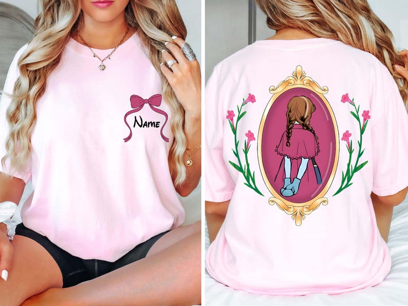 Custom Princess Anna Shirt, Comfort Colors® Watercolor Frozen Anna Coquette Mirror Shirt, Magical Kingdom Shirt, Disney Girls Trip Shirt