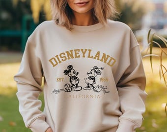 Disneyland Sweatshirt, Disneyland Est 1955 Sweatshirt, Disneyland Mickey and Minnie Sweatshirt, Disneyland Hoodie, Disney Family Sweatshirt