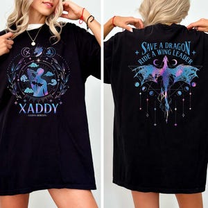 Xaden Riorson, Trendy Xaddy Shirt, Xaden Fourth Wing Fan Shirt, Onyx Storm Merch, Dragon Rider 2 Sided TShirt, Fantasy Reader, Bookish Shirt