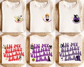 In My Disney Villains Era Shirt, Bad Witches Villains Shirt, Maleficent Evil Queen Ursula Cruella Shirt, Disneyland Girls Trip Shirt