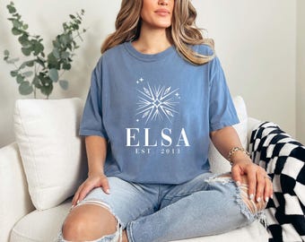 Comfort Color® Frozen Shirt, Frozen Elsa Shirt, Disney Vacation Princess Gift, Disney Frozen Shirt, Princess Castle Shirt, Disney Elsa Tee