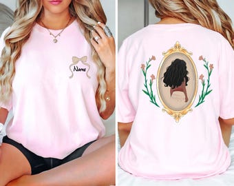 Custom Vintage Moana Shirt, Comfort Colors® Princess Moana Coquette Frame Shirt, Magical Kingdom Shirt, Disney Moana Kids Shirt