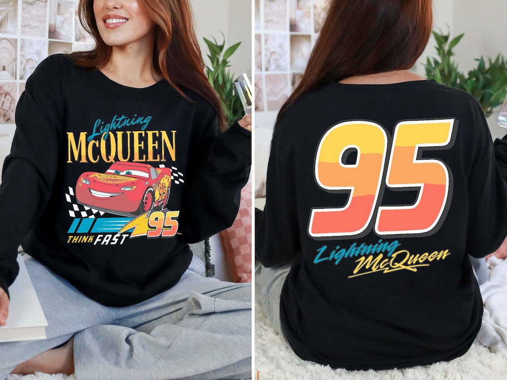 Comfort Lightning Mcqueen Long Sleeve Shirt, Cars Land Long Sleeve, Disney Cars , Cars Characters Long Sleeve, Cars Family