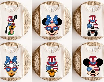 Disney 4th Of July Shirt, Disney Characters 4th of July, Mickey 4th Of July T-shirt, Mickey and Friends 4th July Tee, Disney USA Shirt