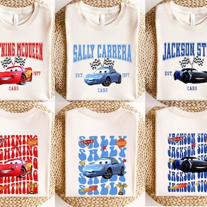Disney Cars Shirt, Pixar Lightening McQueen Tee, Tow Mater T-Shirt, Sally Carrera Doc Hudson Shirt, Disneyland Family Trip Tee, WDW Gift Tee