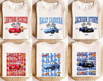Disney Cars Shirt, Pixar Lightening McQueen Tee, Tow Mater T-Shirt, Sally Carrera Doc Hudson Shirt, Disneyland Family Trip Tee, WDW Gift Tee