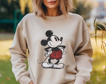 Sketch Mickey Mouse Sweatshirt, Disneyland Gift