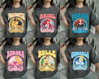 Disney Princess Shirts, Vintage Disney Princess Birthday Shirt, Disneyworld Girls Trip Tee, Disneyland Vacation Shirt, Princess Matching Tee