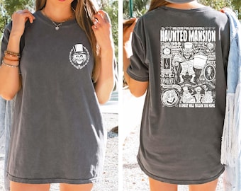 Vintage Haunted Mansion Comfort Colors Shirt, Disneyland Halloween Tee