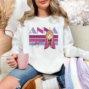 Princess Anna Shirt, Frozen Shirt, Comfort Colors Frozen Anna Long Sleeve Shirt, Frozen Characters, Disney Princess Shirts, Girls Trip Shirt