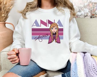 Princess Anna Shirt, Frozen Shirt, Comfort Colors Frozen Anna Long Sleeve Shirt, Frozen Characters, Disney Princess Shirts, Girls Trip Shirt