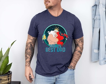 Little Mermaid Dad Shirt, King Triton Father's Day Comfort Colors Tee