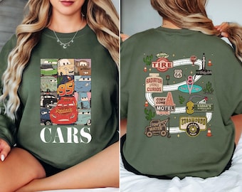 Lightning McQueen Sweatshirt, Disney Cars Sweatshirt, Cars Land Sweater, Cars Movie Hoodie, Radiator Springs Sweater, Cars Birthday Hoodie